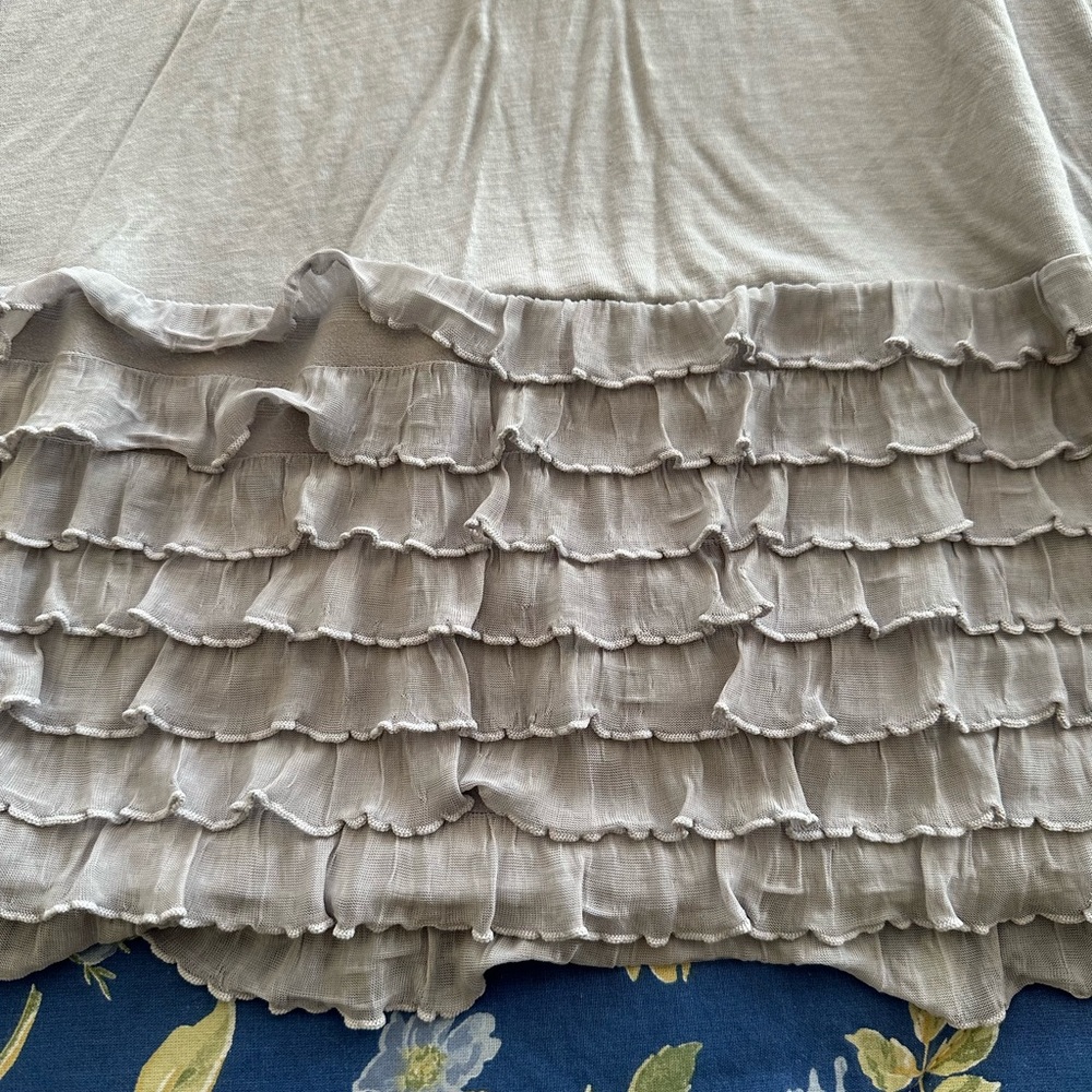 Arden B Taupe Ruffle Racerback Tank - Picture 4 of 6